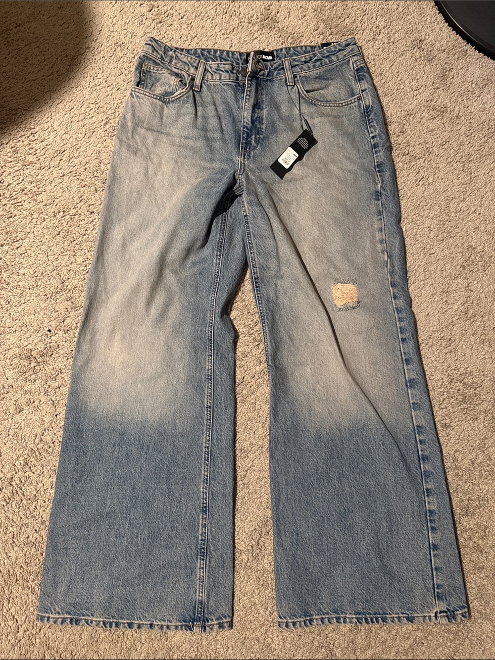 Fashionova Wide-Leg Light Blue Women's Jeans